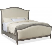 Ciao Bella Queen Upholstered Speckled Grey Bed