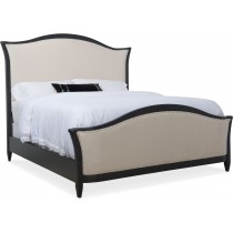 Ciao Bella Queen Upholstered Black Bed 